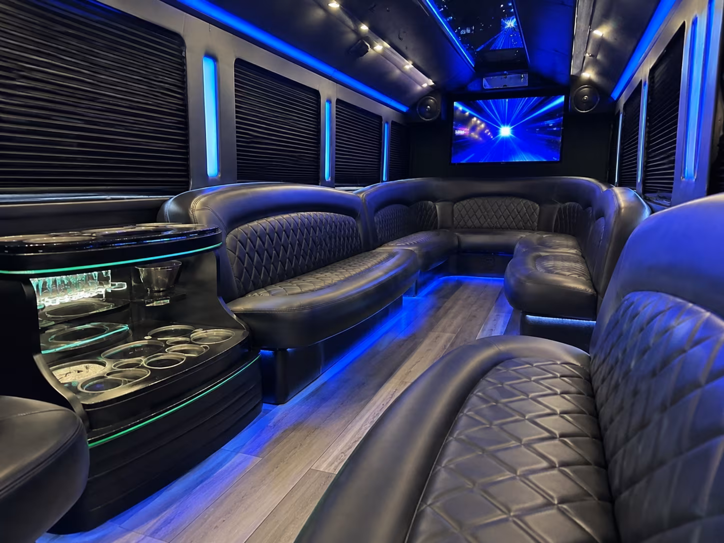 15 Passenger Party Bus Inside