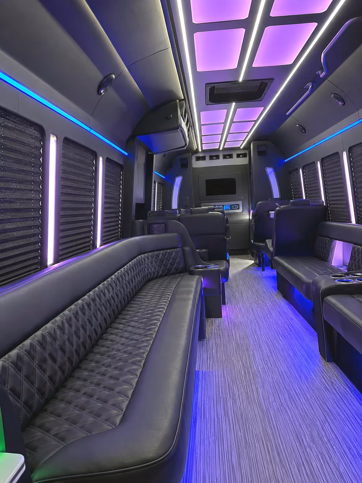 18 Passenger Party Bus Interior
