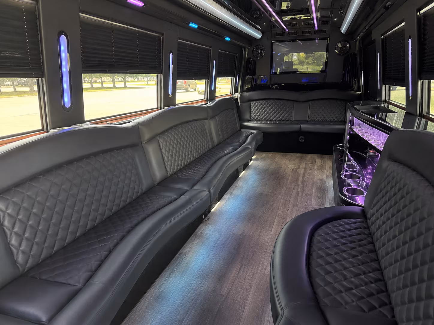 Gresham Bachelor & Bachelorette Transportation party bus exterior