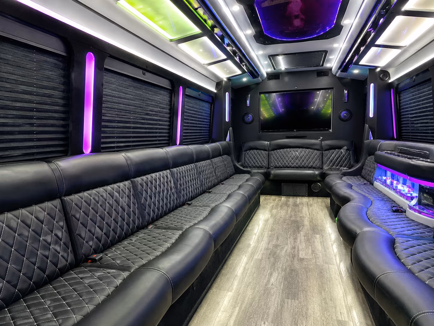 Gresham Bachelor & Bachelorette Transportation party bus exterior