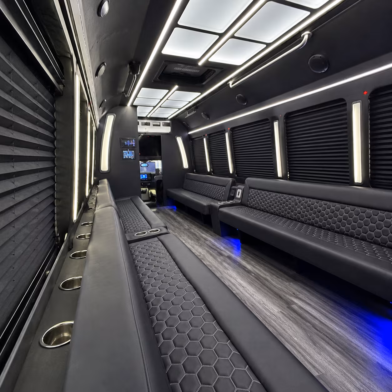 Gresham Private Event Transportation party bus interior