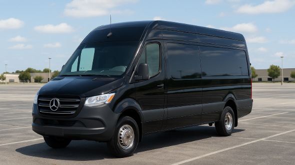 Exterior of Charter Bus Company Corvallis's 14 Passenger Sprinter Limousine in Corvallis