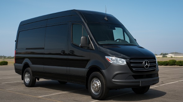 Exterior of Gresham Party Bus Company's 14 Passenger Sprinter Limousine in Gresham