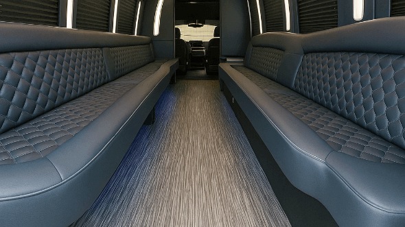 Interior of Charter Bus Company Corvallis's 20 Passenger Party Bus in Corvallis