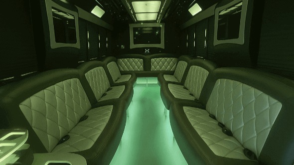 25 passenger party bus interior