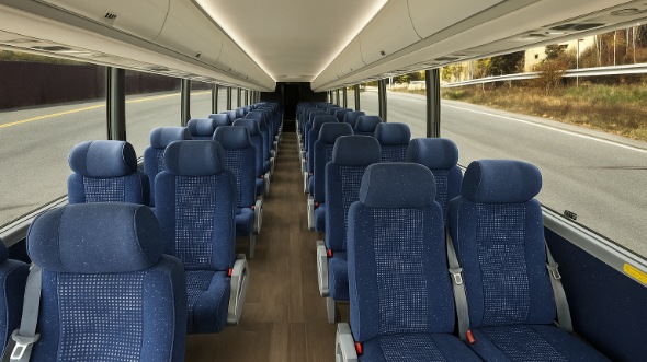 Interior of Charter Bus Company Gresham's 35 Passenger Minibus in Gresham