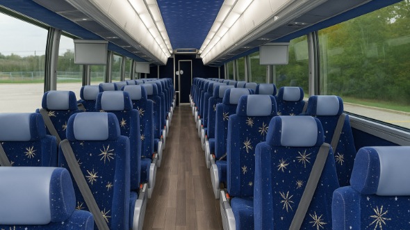 Interior of Charter Bus Company Gresham's 40 Passenger Charter Bus in Gresham