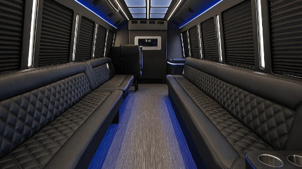 Interior of Gresham Party Bus Company's 40 Passenger Party Bus in Gresham