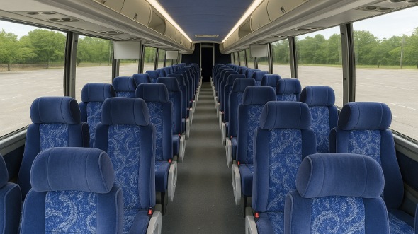 Interior of Charter Bus Company Gresham's 45 Passenger Charter Bus in Gresham