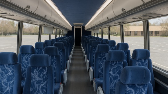 Interior of Charter Bus Company Gresham's 46 Passenger Charter Bus in Gresham