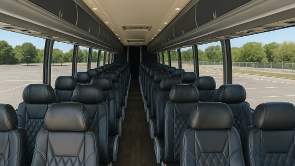 Interior of Charter Bus Company Gresham's 47 Passenger Charter Bus in Gresham