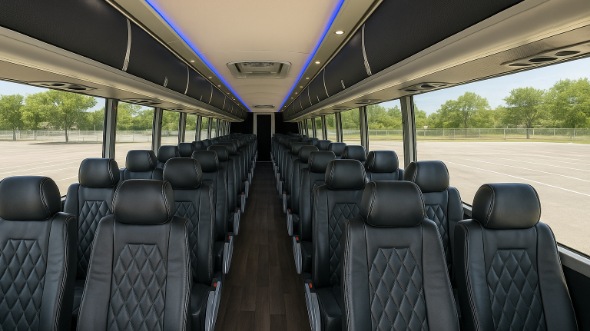 Interior of Charter Bus Company Gresham's 48 Passenger Charter Bus in Gresham