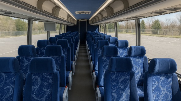 Interior of Charter Bus Company Gresham's 51 Passenger Charter Bus in Gresham