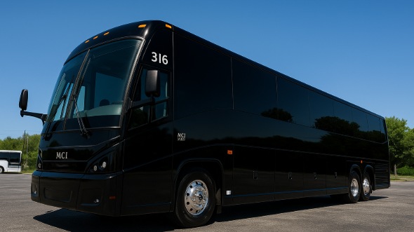 Exterior of Charter Bus Company Gresham's 55 Passenger Charter Bus in Gresham