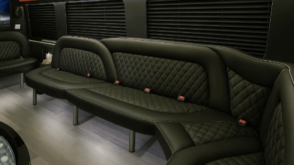 gresham 14 passenger sprinter limousine inside